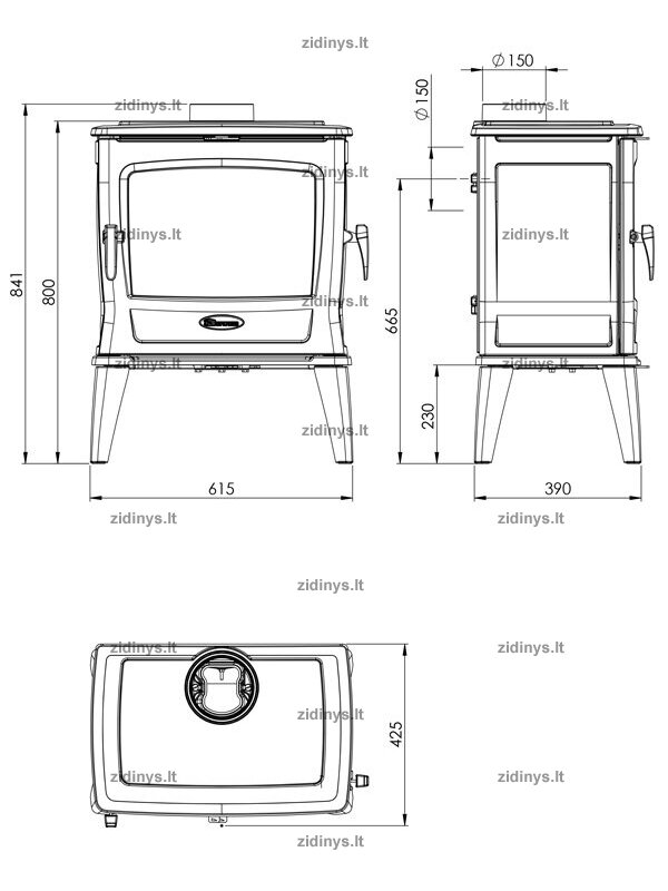 Krosnelė DOVRE TAI 45WD 3 Krosnelė DOVRE TAI 45WD 3