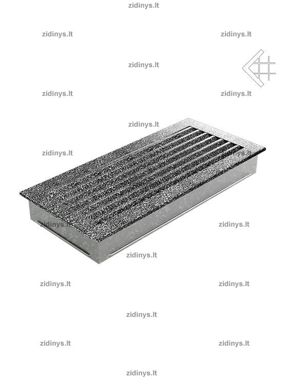 Židinio grotelės 17 x 37 Fresh juodai sidabrinės 1 Židinio grotelės 17 x 37 Fresh juodai sidabrinės 1