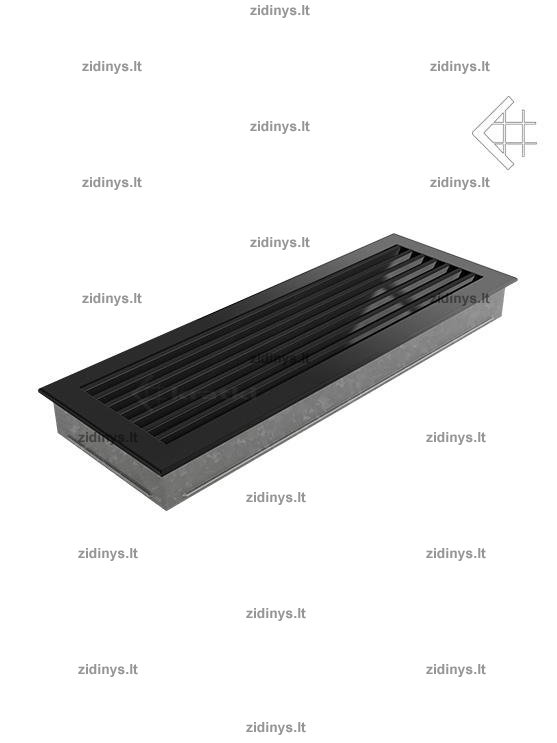 Židinio grotelės 17 x 49 Fresh juodos 1 Židinio grotelės 17 x 49 Fresh juodos 1