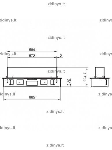 Biožidinys Spartherm Quadra Inside I SL, juoda spalva 2
