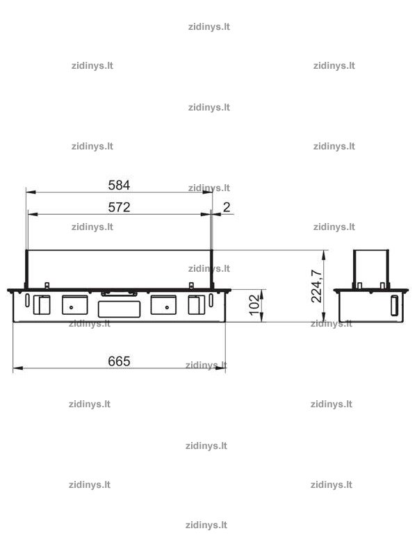 Biožidinys Spartherm Quadra Inside I SL, juoda spalva 2 Biožidinys Spartherm Quadra Inside I SL, juoda spalva 2