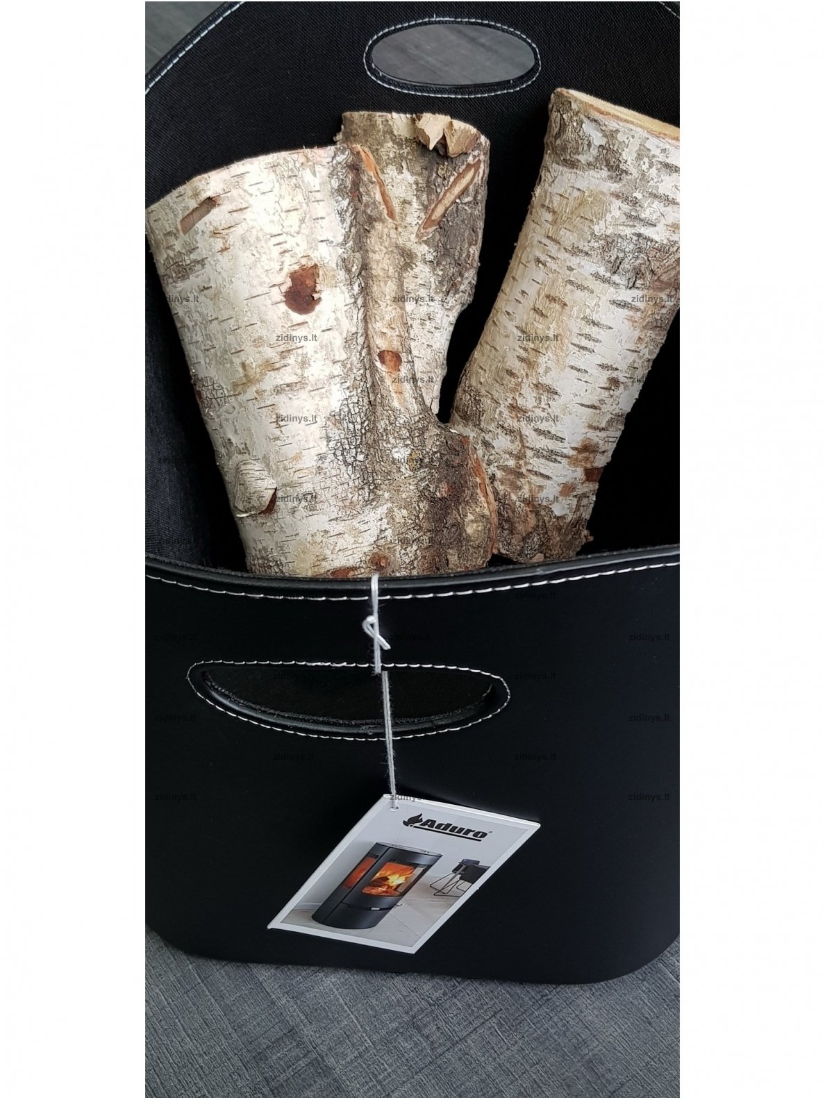 Dirbtinės odos malkų krepšys ADURO Firewood Basket 2