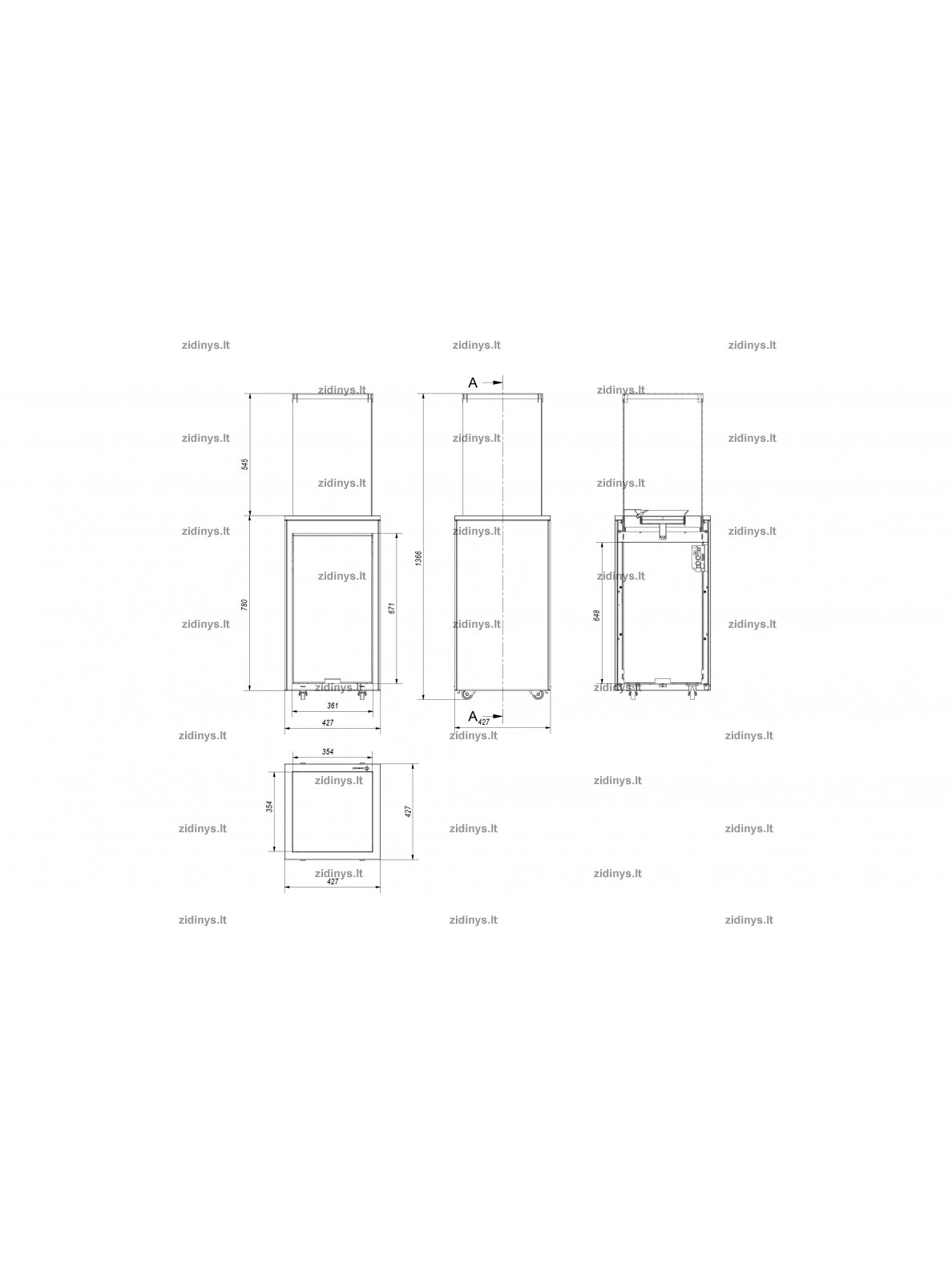 Dujinis lauko židinys KRATKI Patio Mini M 8 Dujinis lauko židinys KRATKI Patio Mini M 8
