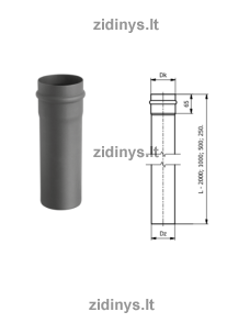 Dūmtraukio vamzdis DARCO PELLET  Ø80 /1000 mm