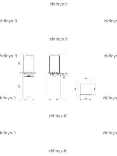 Dujinis lauko židinys KRATKI PATIO LIGHT baltas 7