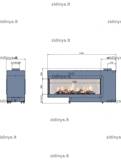 Dujinis židinys FABER Aspect Premium ST XL