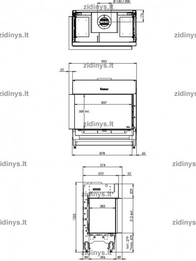 Dujinis židinys FABER MatriX 800/500 IIL 2