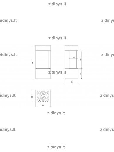 Dujinis židinys KRATKI Leo 45/68 L/P HOME EASY BOX juodas 6 Dujinis židinys KRATKI Leo 45/68 L/P HOME EASY BOX juodas 6