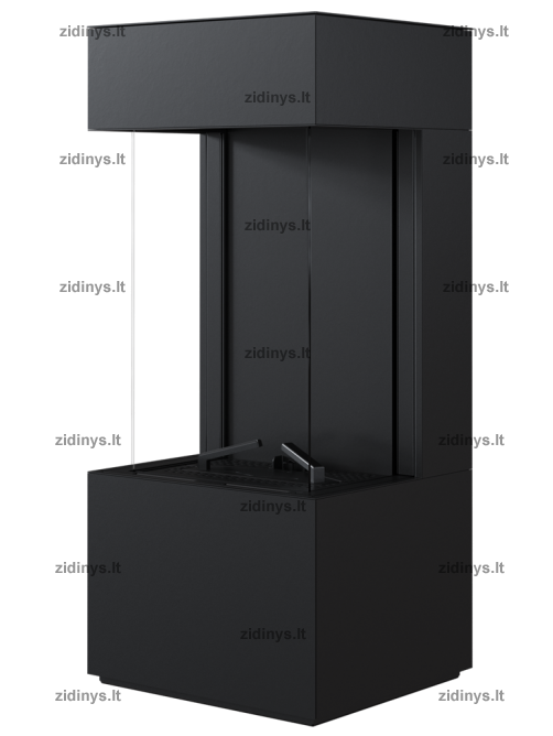 Dujinis židinys KRATKI Leo 45/68 L/P HOME EASY BOX juodas 3 Dujinis židinys KRATKI Leo 45/68 L/P HOME EASY BOX juodas 3