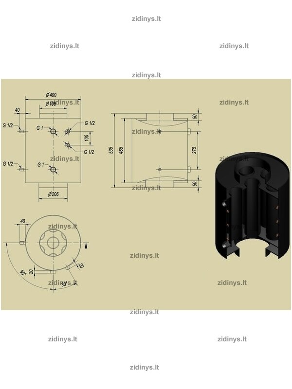 DŪMTRAUKIO VANDENS BOILERIS KRATKI TURBODYM VERTIKALUS SU GYVATUKU 1 DŪMTRAUKIO VANDENS BOILERIS KRATKI TURBODYM VERTIKALUS SU GYVATUKU 1