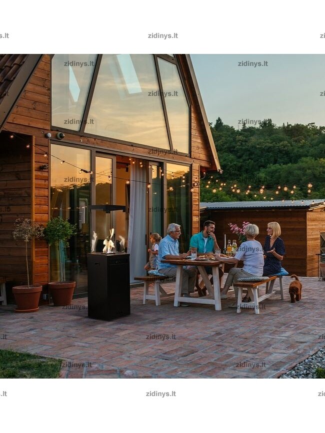 Dujinis lauko židinys KRATKI PATIO LIGHT juodas 7