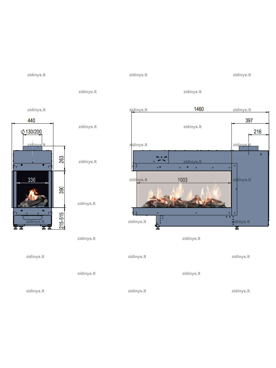 Dujinis židinys FABER Aspect Premium RD L Dujinis židinys FABER Aspect Premium RD L