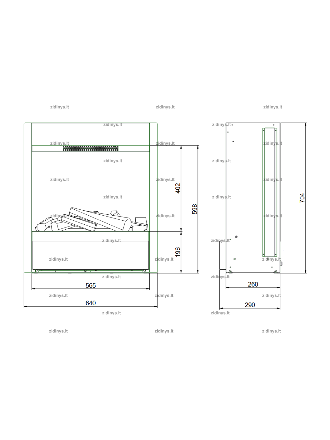 Elektrinio židinio kasetė DIMPLEX Albany multi optimyst 3 Elektrinio židinio kasetė DIMPLEX Albany multi optimyst 3