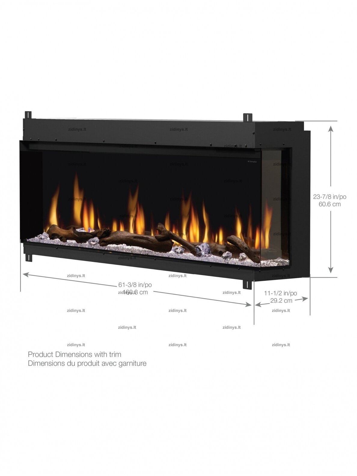 Elektrinis židinys DIMPLEX Ignite Bold 60" 1 Elektrinis židinys DIMPLEX Ignite Bold 60" 1