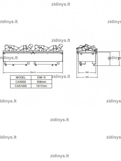 Elektrinio židinio kasetė DIMPLEX Optimyst Cassette 500 Retail LED 7 Elektrinio židinio kasetė DIMPLEX Optimyst Cassette 500 Retail LED 7