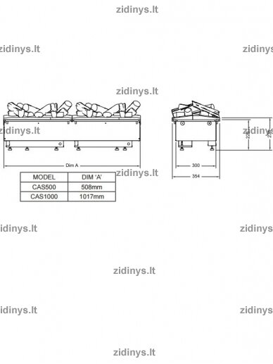 Elektrinio židinio kasetė DIMPLEX 500 Optimyst LED Projects Logs su malkomis 1 Elektrinio židinio kasetė DIMPLEX 500 Optimyst LED Projects Logs su malkomis 1