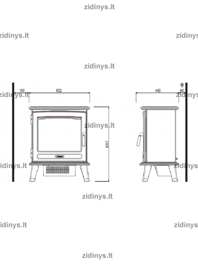 Elektrinio židinio kasetė DIMPLEX Sunningdale 4 Elektrinio židinio kasetė DIMPLEX Sunningdale 4