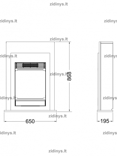 Elektrinis židinys DIMPLEX optiflame Bellini Juodas 4
