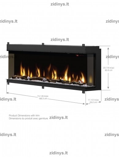 Elektrinis židinys DIMPLEX Ignite Bold 74" 1 Elektrinis židinys DIMPLEX Ignite Bold 74" 1