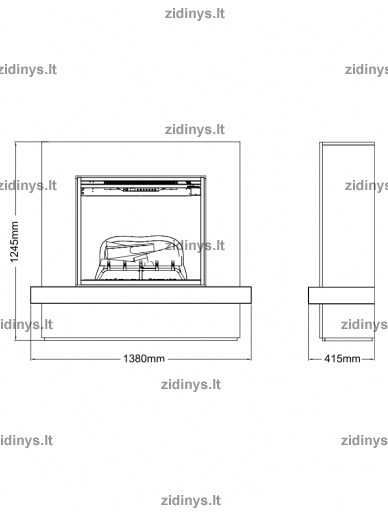 Elektrinis židinys DIMPLEX Sherwood LED Revilusion 3 Elektrinis židinys DIMPLEX Sherwood LED Revilusion 3