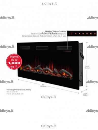Elektrinis židinys DIMPLEX Sierra 60" 5 Elektrinis židinys DIMPLEX Sierra 60" 5