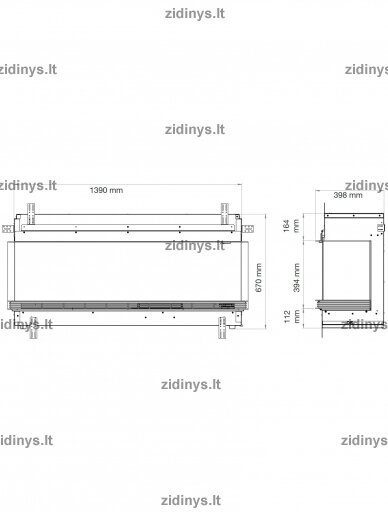 Elektrinis židinys DIMPLEX Vista 70 I 5 Elektrinis židinys DIMPLEX Vista 70 I 5