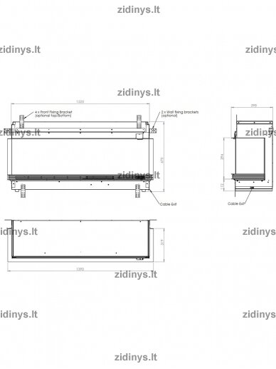 Elektrinis židinys DIMPLEX Vista 130 III 4 Elektrinis židinys DIMPLEX Vista 130 III 4