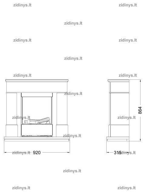 Elektrinis židinys DIMPLEX Optimyst Moorefield kreminis 2 Elektrinis židinys DIMPLEX Optimyst Moorefield kreminis 2