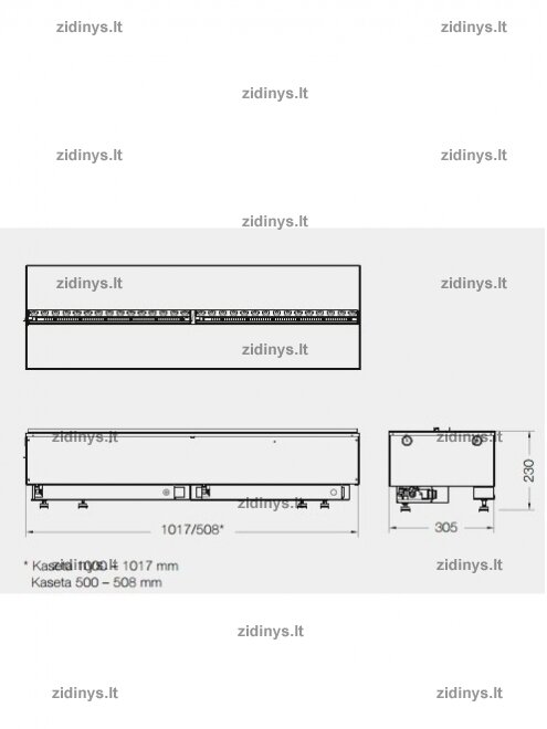 Elektrinio židinio kasetė DIMPLEX Optimyst Cassette 1000 Projects 7
