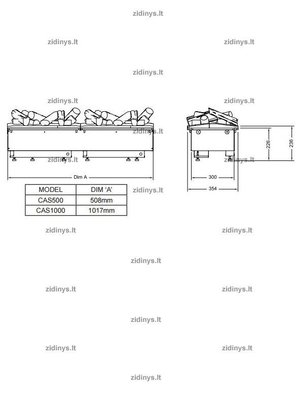 Elektrinio židinio kasetė DIMPLEX Optimyst Cassette 500 Projects Multi Optimyst 8 Elektrinio židinio kasetė DIMPLEX Optimyst Cassette 500 Projects Multi Optimyst 8