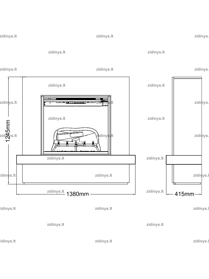 Elektrinis židinys DIMPLEX Sherwood LED Revilusion 3 Elektrinis židinys DIMPLEX Sherwood LED Revilusion 3
