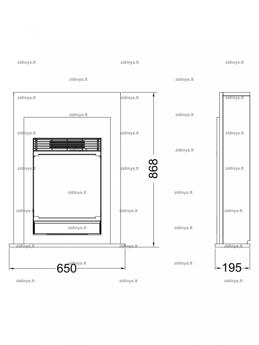 Elektrinis židinys DIMPLEX optiflame Bellini Juodas 4