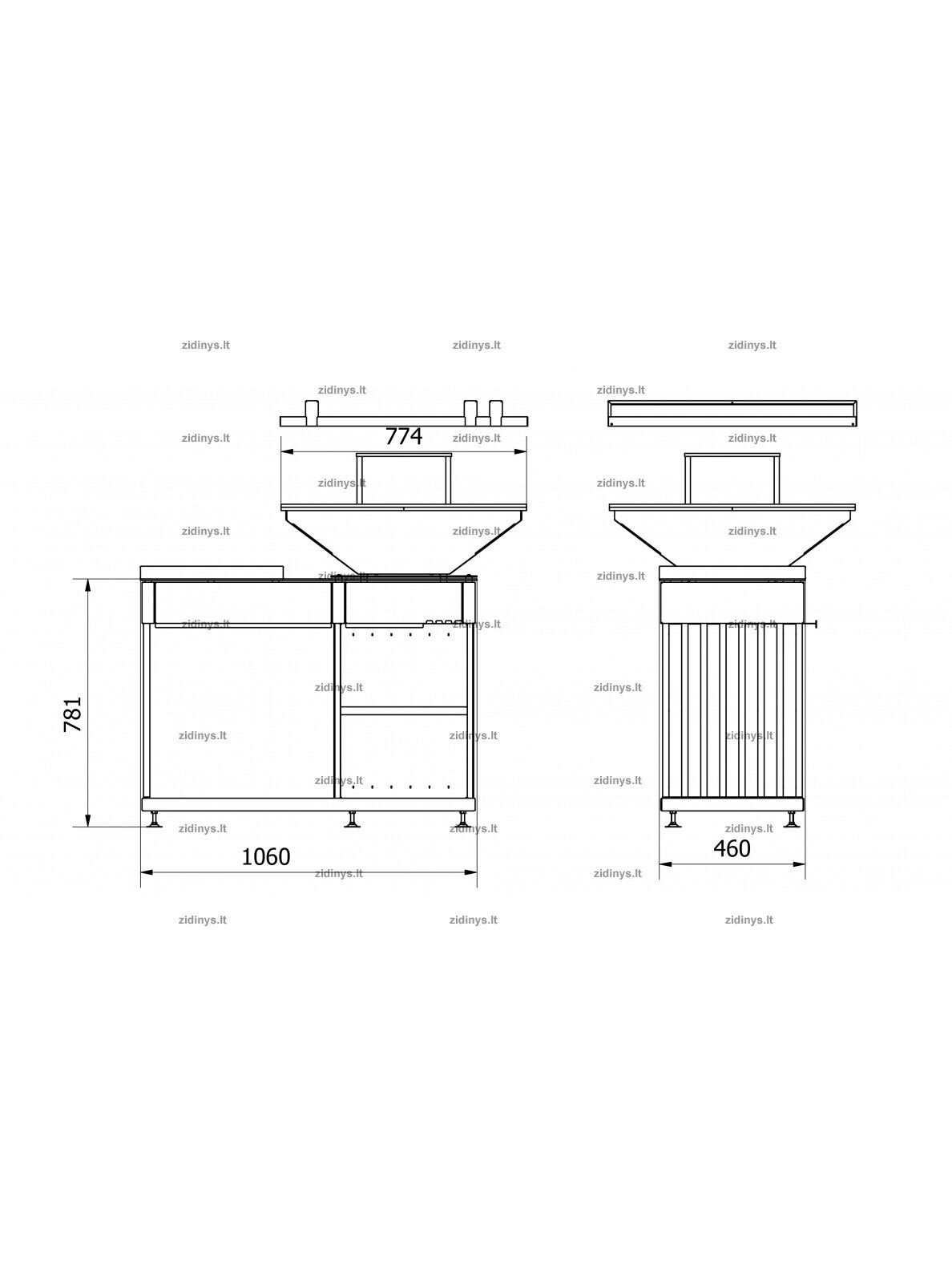 Grilis - ugniakuras KRATKI Quadrum Horizontal 4 Grilis - ugniakuras KRATKI Quadrum Horizontal 4