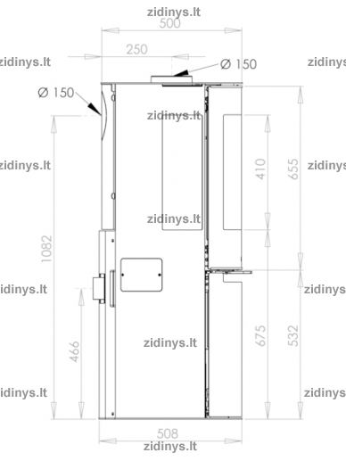 Hibridinė krosnelė ADURO H3 LUX 2 Hibridinė krosnelė ADURO H3 LUX 2
