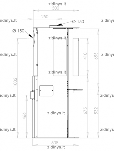 Hibridinė krosnelė ADURO H1 2 Hibridinė krosnelė ADURO H1 2