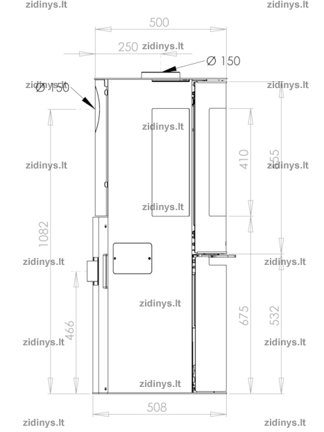 Hibridinė krosnelė ADURO H3 LUX 2 Hibridinė krosnelė ADURO H3 LUX 2
