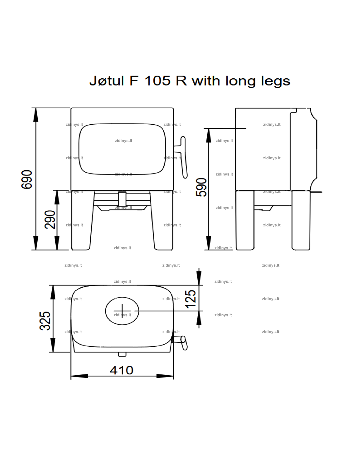 Krosnelė Jotul 105 R LL 2 Krosnelė Jotul 105 R LL 2