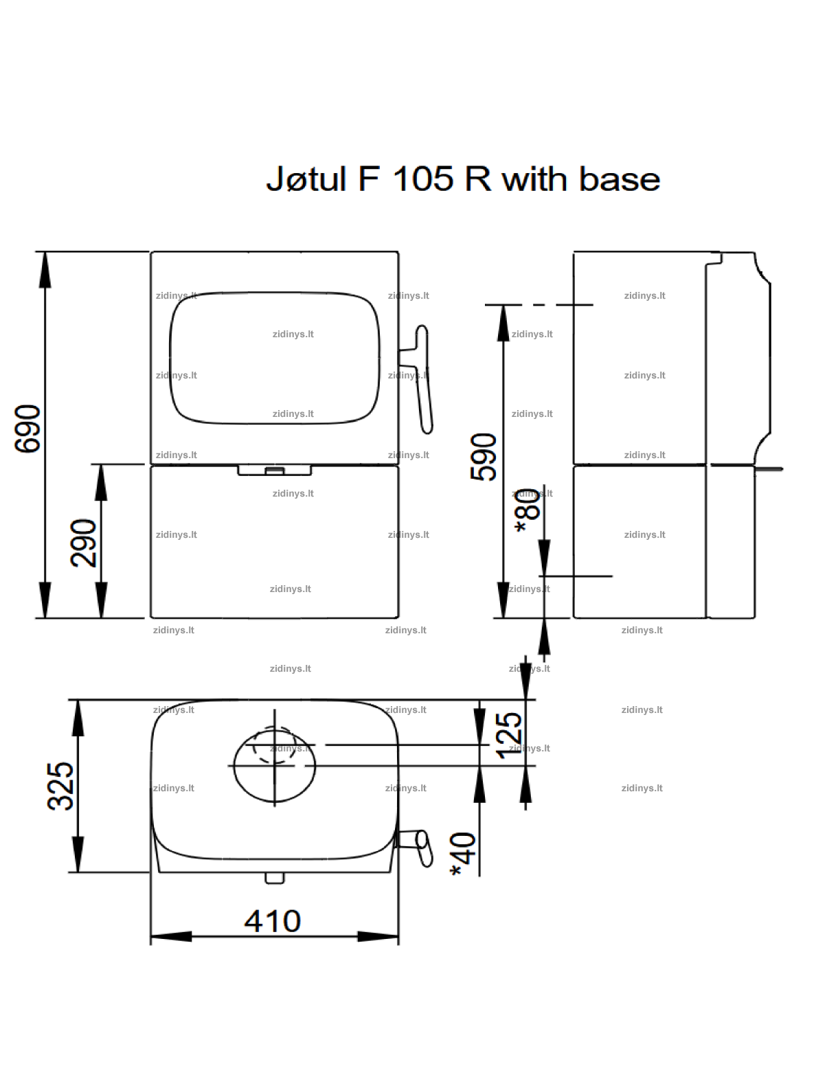 Krosnelė F Jotul 105 RB 2 Krosnelė F Jotul 105 RB 2