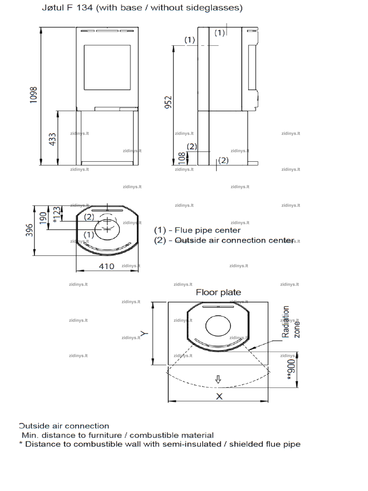 Krosnelė Jotul F 134 1 Krosnelė Jotul F 134 1