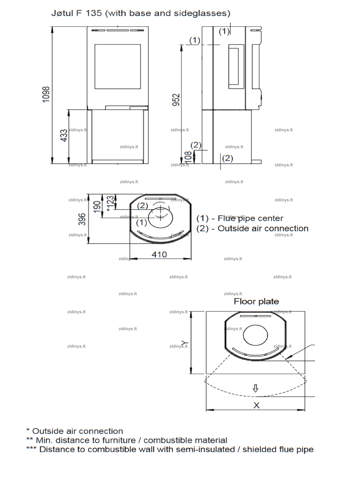 Krosnelė Jotul F 135 2 Krosnelė Jotul F 135 2