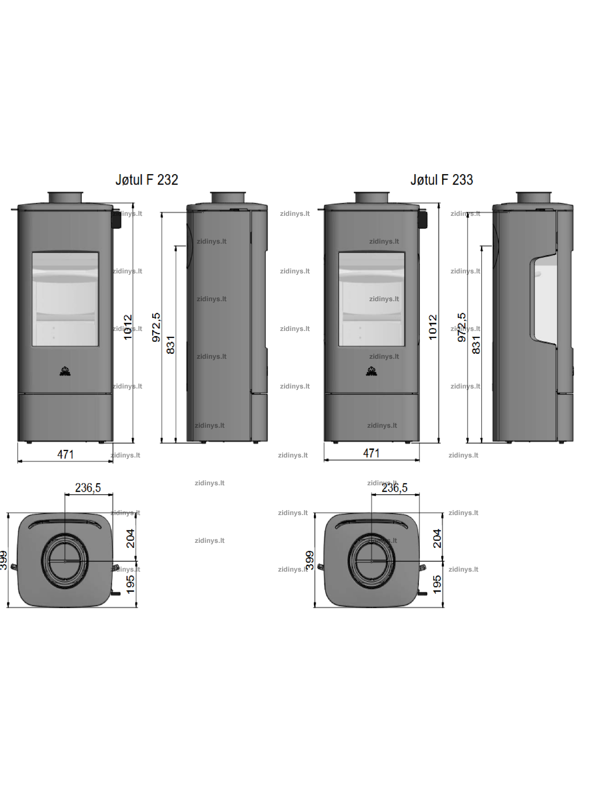 Krosnelė Jotul F 233 2 Krosnelė Jotul F 233 2