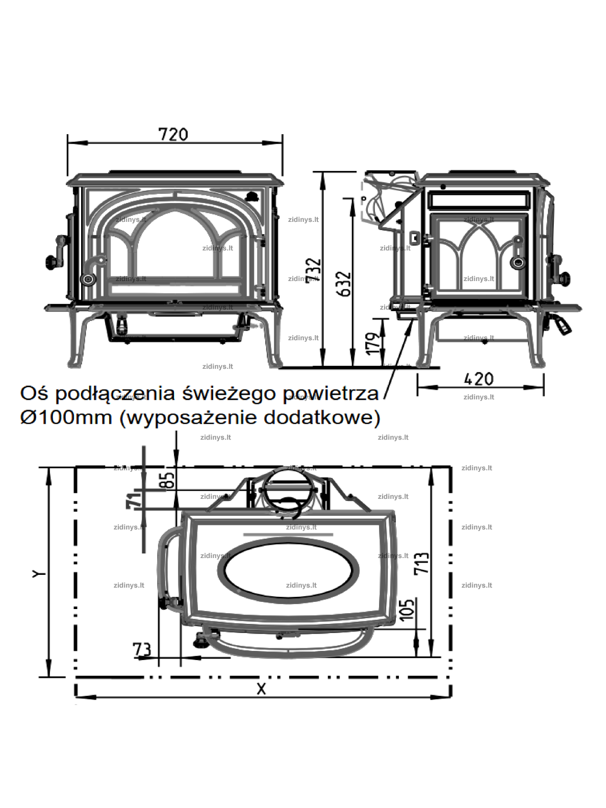 Krosnelė Jotul F 500 ECO SE IVE 1 Krosnelė Jotul F 500 ECO SE IVE 1