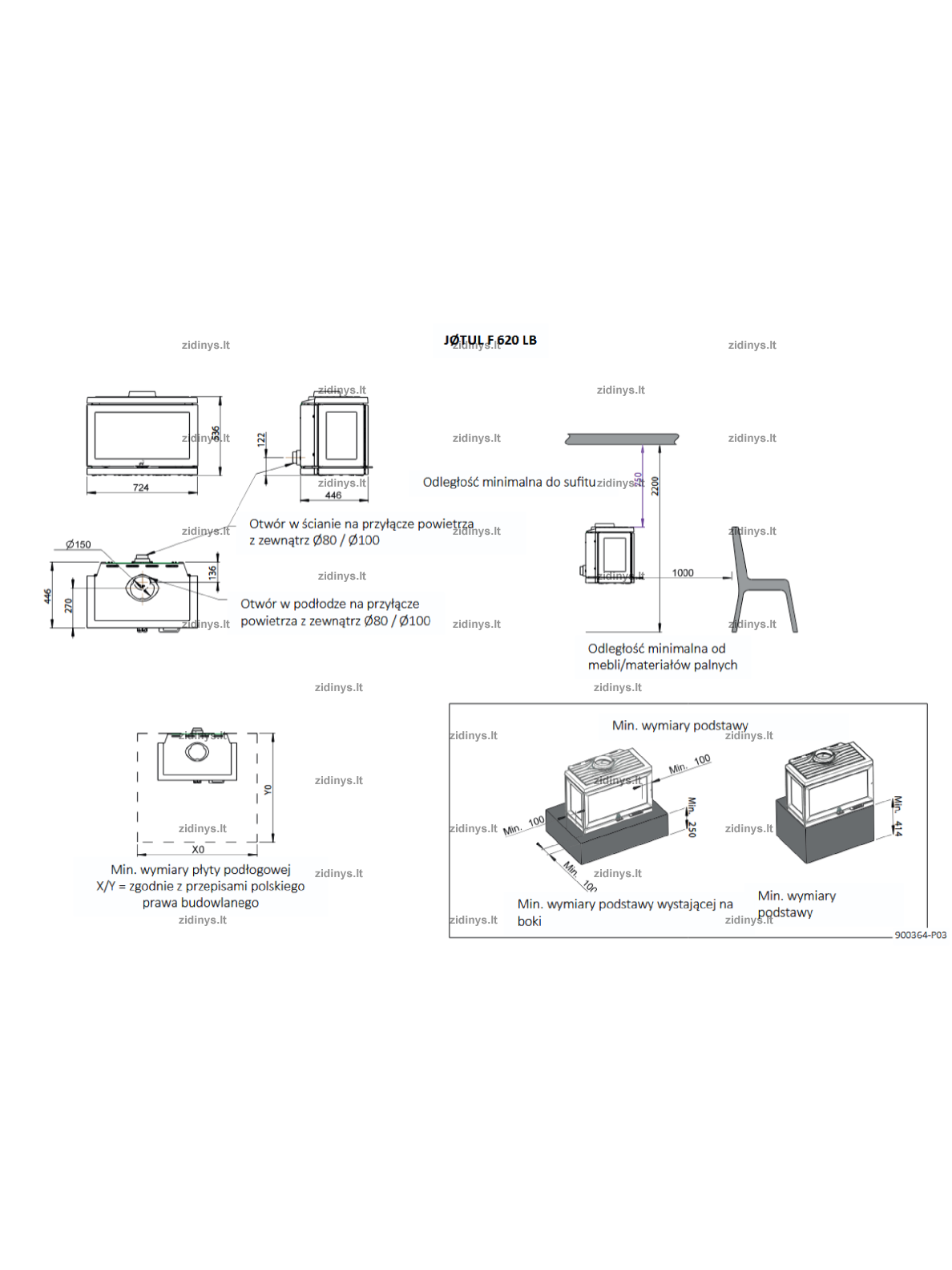 Krosnelė Jotul F 620 LB 2 Krosnelė Jotul F 620 LB 2