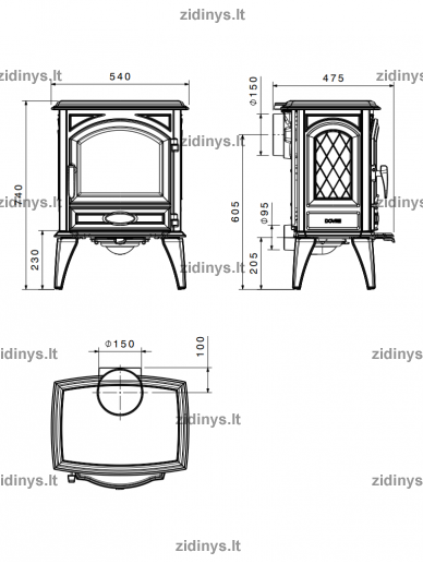 Krosnelė DOVRE 540W 3