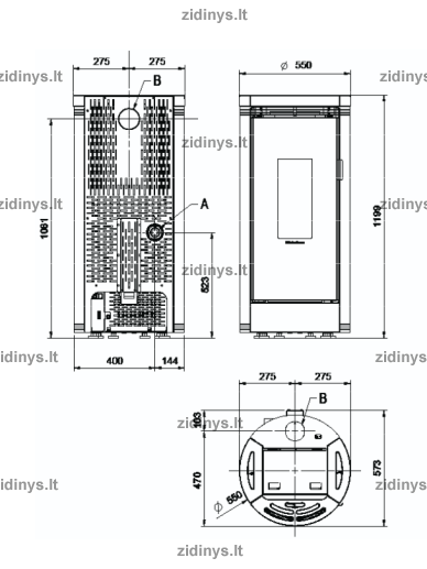 Krosnelė EXTRAFLAME Debby Petra Plus EVO 1