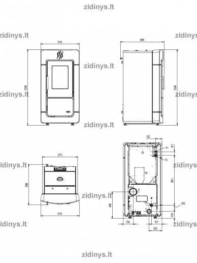 Krosnelė EXTRAFLAME Diadema Idro 1 Krosnelė EXTRAFLAME Diadema Idro 1