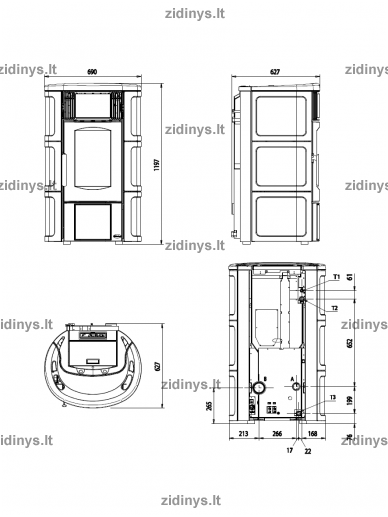 Krosnelė EXTRAFLAME Iside Idro H15 4 Krosnelė EXTRAFLAME Iside Idro H15 4