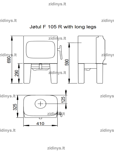 Krosnelė Jotul 105 R LL 2 Krosnelė Jotul 105 R LL 2