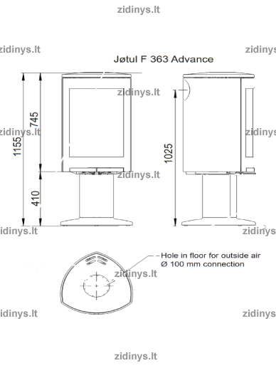 Krosnelė Jotul F 363 V2 Advance 2