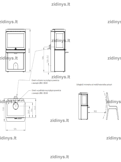 Krosnelė Jotul F 520 HT 2 Krosnelė Jotul F 520 HT 2